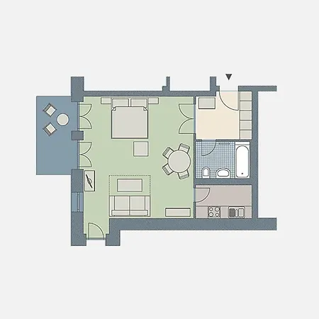 Διαμέρισμα Kaiservillen - 1-raum-ferienwohnung Mit Terrasse Dg21